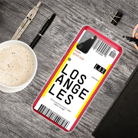 Противоударный чехол Boarding Pass Series на Samsung Galaxy A02s - Los Angeles