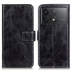 Чохол-книжка Magnetic Retro Crazy Horse Texture на Xiaomi Poco F6 Pro - чорний