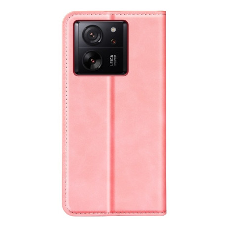 Чехол-книжка Retro Skin Feel Business Magnetic на Xiaomi 13T - розовый
