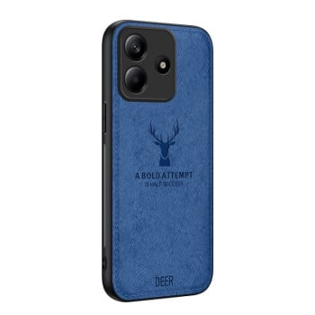 Ультратонкий чехол Deer Head Cloth Skin для Xiaomi Redmi Note 14 5G - синий