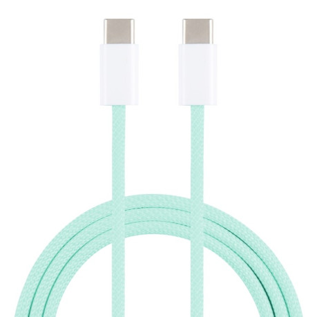 Кабель 1m USB-C / Type-C to Type-C Macaron Braided Charging Cable - зеленый