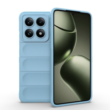 Силиконовый чехол Magic Flannel для Xiaomi 14T 5G Global - голубой