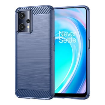 Протиударний чохол Brushed Texture Carbon Fiber на Realme 9 Pro/OnePlus Nord CE 2 Lite 5G - синій