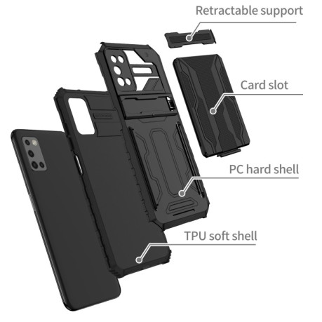 Противоударный чехол Armor Card для Samsung Galaxy A03s - черный