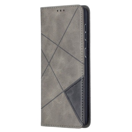 Чехол-книжка Rhombus Texture на Samsung Galaxy S21 Plus - серый