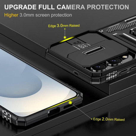 Противоударный чехол Armor Camera Shield для Samsung Galaxy S25 Edge 5G - черный