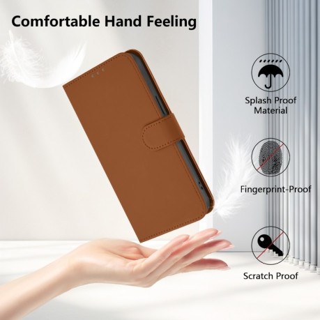 Чехол-книжка Skin Feel Solid Color Leather для Infinix Zero 30 4G - коричневый