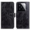 Чехол-книжка Magnetic Retro Crazy Horse Texture на Xiaomi 15T 5G - черный