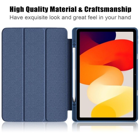 Чохол-книжка Acrylic 3-Fold Solid Color Smart Leather для Xiaomi Redmi Pad SE - синій