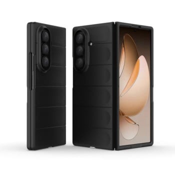 Силіконовий чохол Magic Flannel для Samsung Galaxy Fold 7 5G - чорний