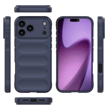 Силіконовий чохол Magic Flannel на iPhone 17 Pro Max - синій