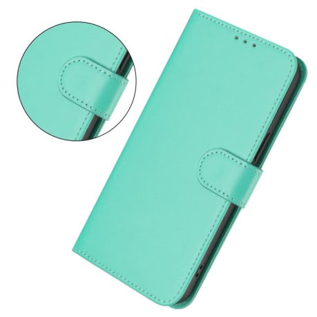 Чехол-книжка с мягким покрытием (Skin Feel) со шнурком на Infinix Smart 10 4G - зеленый