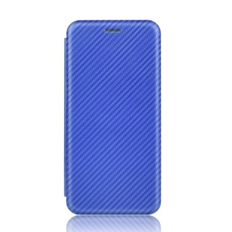 Чохол-книга Carbon Fiber Texture на Samsung Galaxy A42 - синій