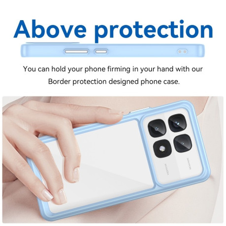 Противоударный чехол Colorful Acrylic Series для Xiaomi 14T Pro - синий