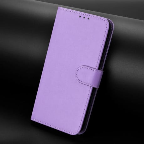 Чехол-книжка с мягким покрытием (Skin Feel) со шнурком на Xiaomi Poco M7 4G 169mm - фиолетовый