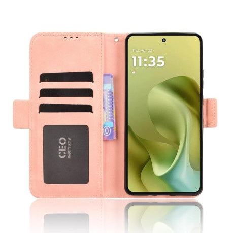Чехол-книжка Skin Feel Calf на Motorola Moto G86 Power 5G - розовый