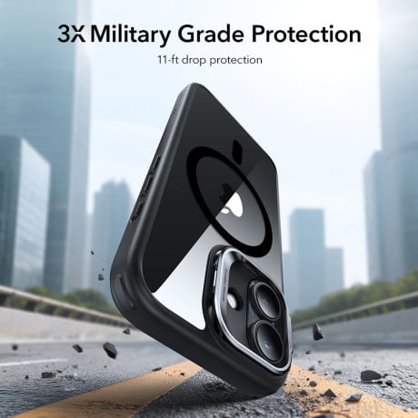 Оригинальный чехол ESR Classic Hybrid с подставкой Kickstand и с MagSafe на iPhone 17 - Clear Black