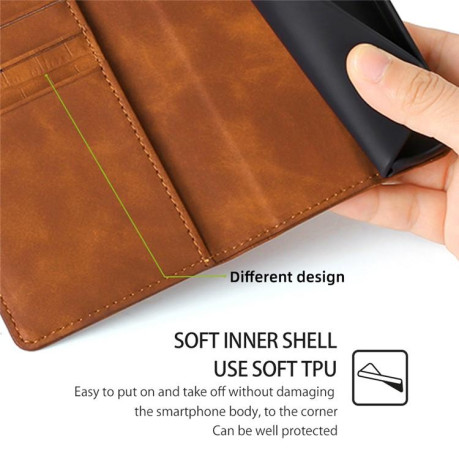 Чехол-книжка Skin Feel Crocodile Texture для OPPO A5 Pro 5G - коричневый