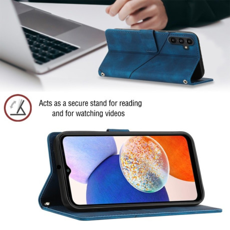 Чехол-книжка Skin-feel Embossed для Samsung Galaxy A15 - синий