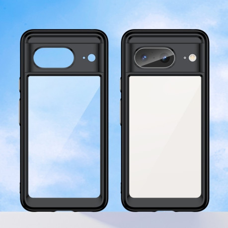 Противоударный чехол Colorful Acrylic Series для Google Pixel 8  - черный