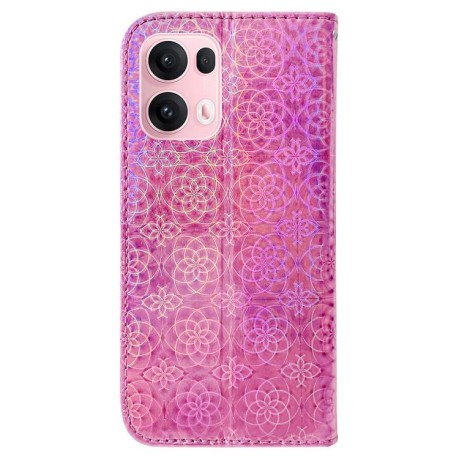 Чехол-книжка Solid Color Colorful на OPPO Reno13 Pro Global - розовый