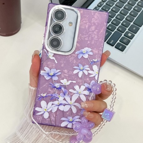 Противоударный чехол Flowers and Plants Series для Samsung Galaxy A16 5G - Lilac Flowers