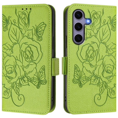 Чохол-книжка Magnetic RFID Anti-theft Leather для Samsung Galaxy S25 5G - зелений
