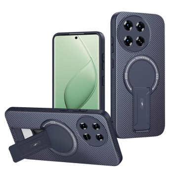 Противоударный чехол Carbon Fiber Texture (MagSafe) на Tecno Spark 30 Pro 4G — синий