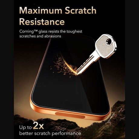 Захисне скло ESR UltraFit Armorite Pro Tempered Glass для iPhone 17 Pro Max / 18 Pro Max — чорне