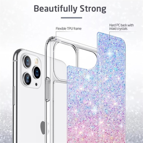 Ударозахисний чохол ESR Glamour Series Shinning Crystal на iPhone 11 Pro -сріблястий