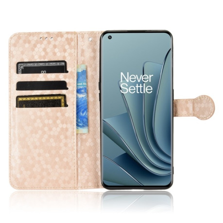 Чохол-книжка Honeycomb Dot для OnePlus 10 Pro 5G - золотий