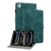 Чехол-книжка Embossed Tiger Pattern Leather для iPad Pro 11 2024 - зеленый