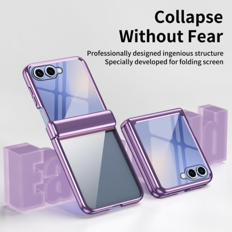 Чехол с матовой “ледяной” спинкой Cold Ice на Samsung Galaxy Flip 7 5G - фиолетовый