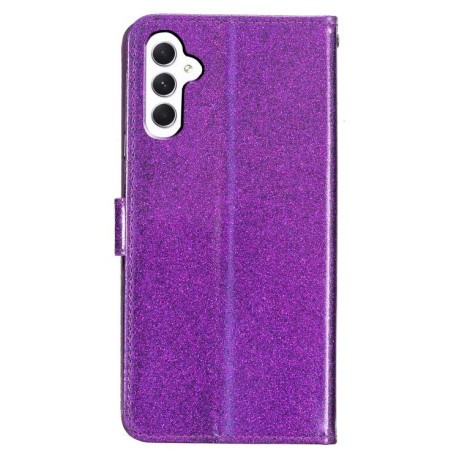 Чехол-книжка Glittery Powder Flip на Samsung Galaxy A35 - фиолетовый