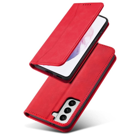 Чохол-книга Calfskin Texture на Samsung Galaxy S21 Plus - червоний