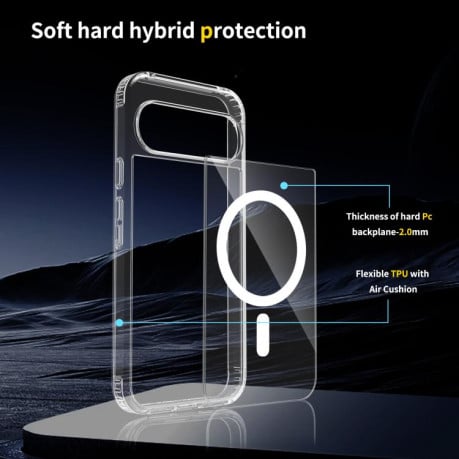 Прозорий чохол Skin Feel з потовщеними кутами з MagSafe гібридний на Google Pixel 10 Pro XL