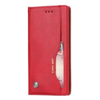 Чехол-книжка Knead Skin Texture на Samsung Galaxy A80- красный