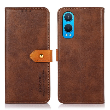Чохол-книжка KHAZNEH Dual-color Cowhide для OnePlus Nord CE4 Lite - коричневий