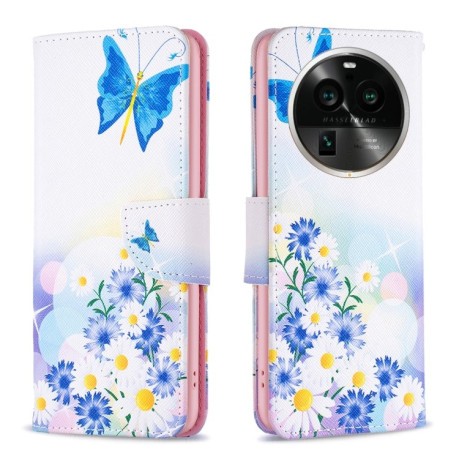 Чохол-книжка Colored Drawing Pattern для OPPO Find X6 Pro 5G - Butterfly Love