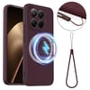 Силиконовый чехол Shockproof Silicone Magsafe для Xiaomi 15T Pro — сливовый