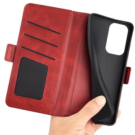 Чехол-книжка Dual-side Magnetic Buckle для Xiaomi Redmi Note 11 Pro / Note 11 Pro+ - красный