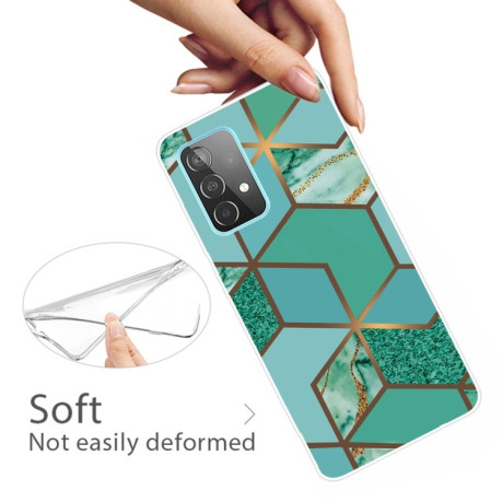 Противоударный чехол Marble Pattern для Samsung Galaxy A32 5G- Rhombus Green