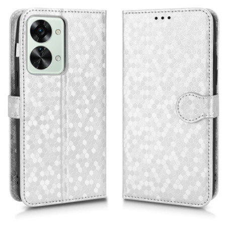 Чехол-книжка Honeycomb Dot для OnePlus Nord 2T 5G - серебристый