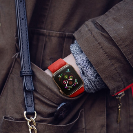 Ремінець Polyester Nylon для Apple Watch Ultra 49mm /45mm/44mm/42mm - світло-червоний