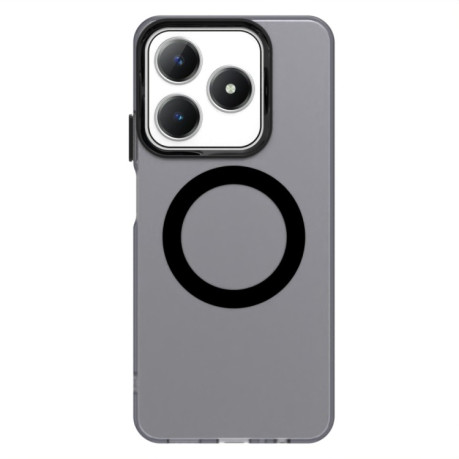 Противоударный чехол MagSafe Holder PC Hybrid для Realme C61/C63/Note 60/Note 60x - черный