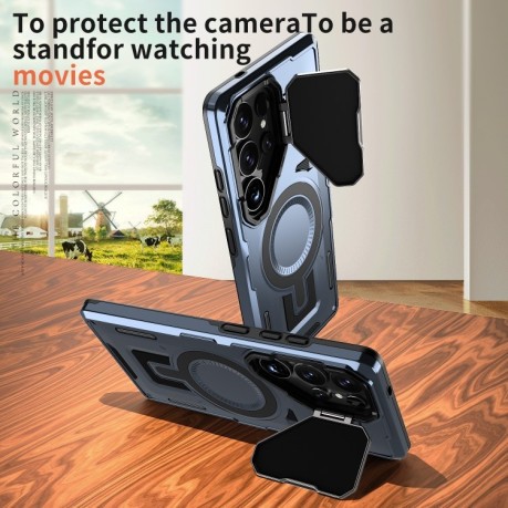 Протиударний чохол Shield Frame Holder MagSafe  для Samsung Galaxy S24 FE 5G - синій