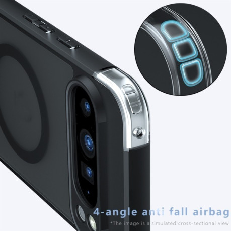 Протиударний чохол Armor MagSafe Precise Hole PC Hybrid для Google Pixel 9 Pro XL - чорний