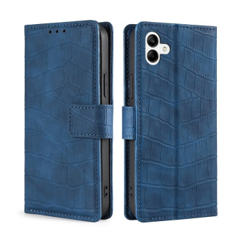 Чохол-книжка з м'яким покриттям (Skin Feel), фактура крокодил (Crocodile Texture) на Samsung Galaxy A04 - синій