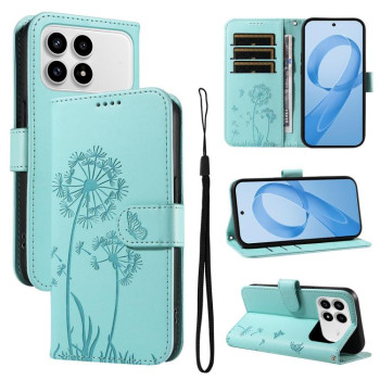 Чохол-книжка Dandelion Embossed Pattern Flip Leather для Xiaomi Redmi K90/Poco F8 Pro — зелений