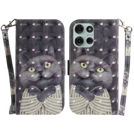 Чохол-книжка 3D Painting для Motorola Moto G75 5G Global - Cat